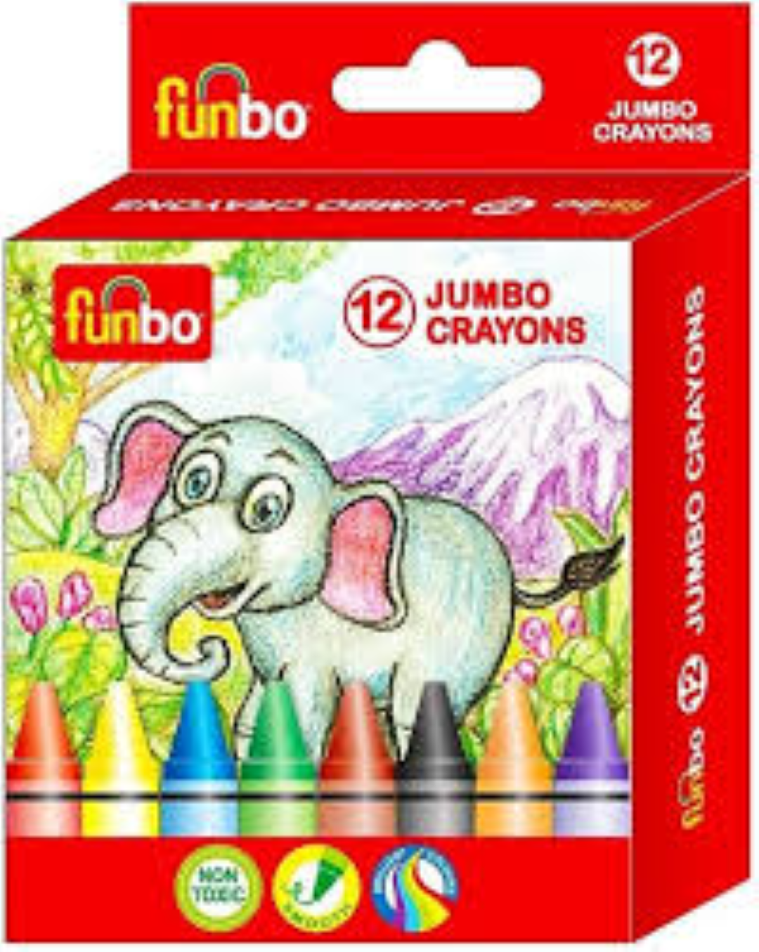 Funbo Crayons Pack of 12 Colors FO-CR-12